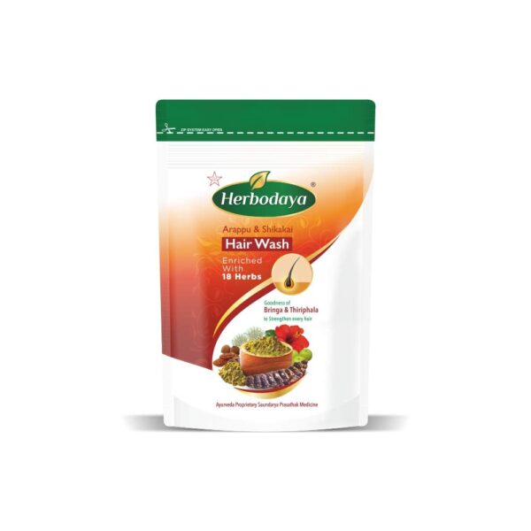 Shampooing en poudre - HERBODAYA ARAPPU & SHIKAKAI HAIR WASH POWDER - 50 GM